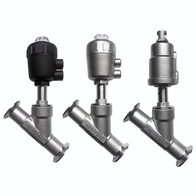 Sanitary Grade Y-Shape Quick Installation Pneumatic Corner Seat Valve