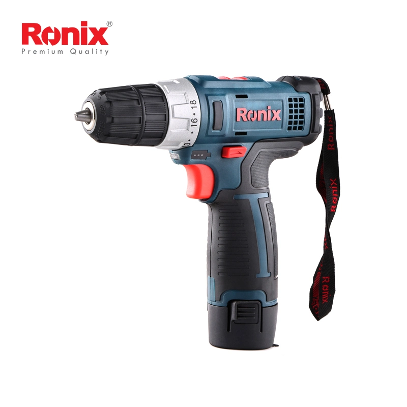 ماكينة الثقب ذات القدرة الودوعية ذات الصدمات اللاسلكية من Ronix 8612c Product Cordless Driver Drill تم تعيين الأدوات