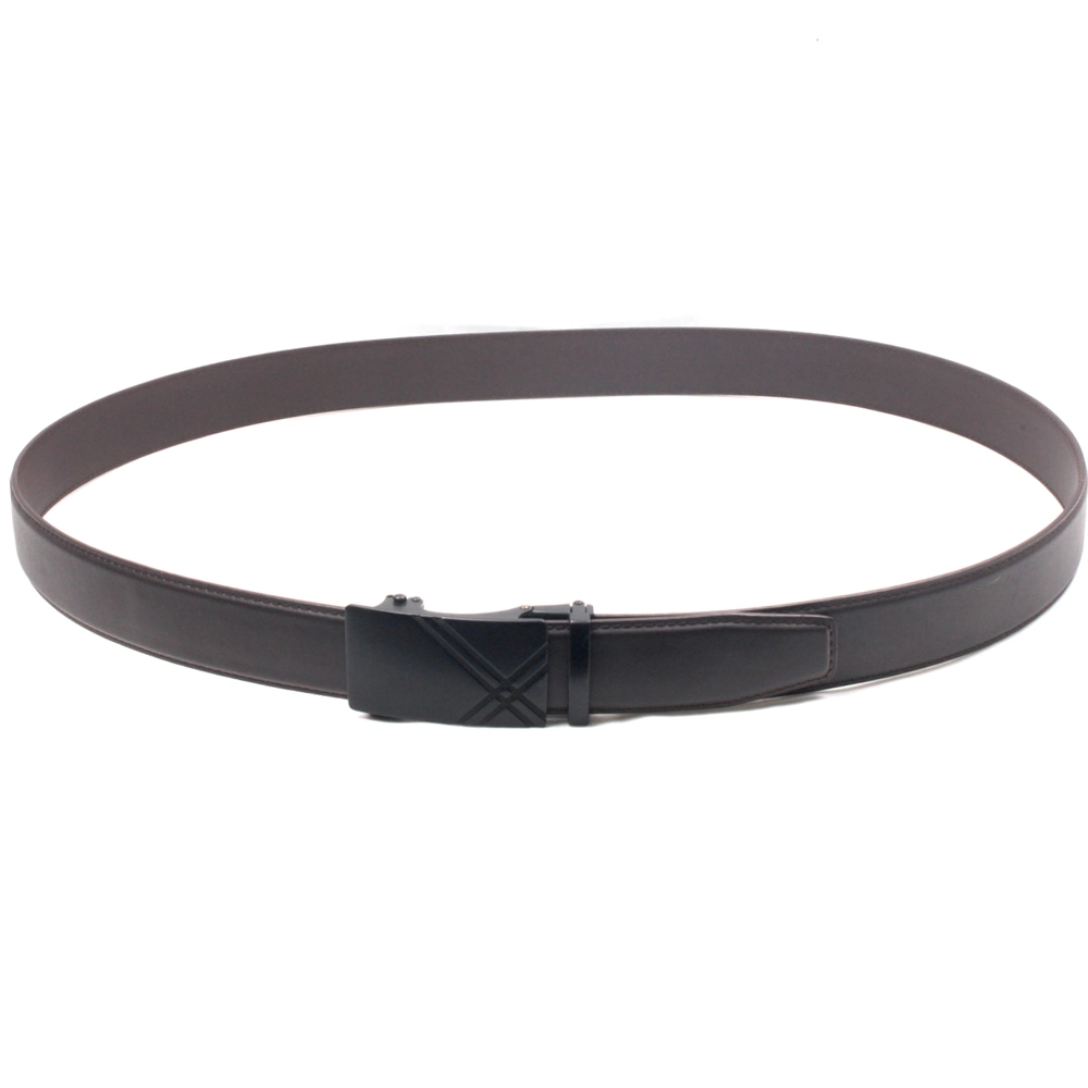 Black PU Automatic Ratchet Men Belt Big Size