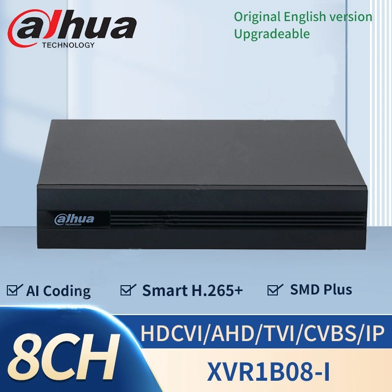 Dahua Xvr1b08-I 8 قناة Penta-Brid 1080n/720p Cooper 11HDD WizsSense مسجل فيديو رقمي بدقة 4CH 8CH 2 ميجابكسل مسجل فيديو رقمي بدقة 1080p
