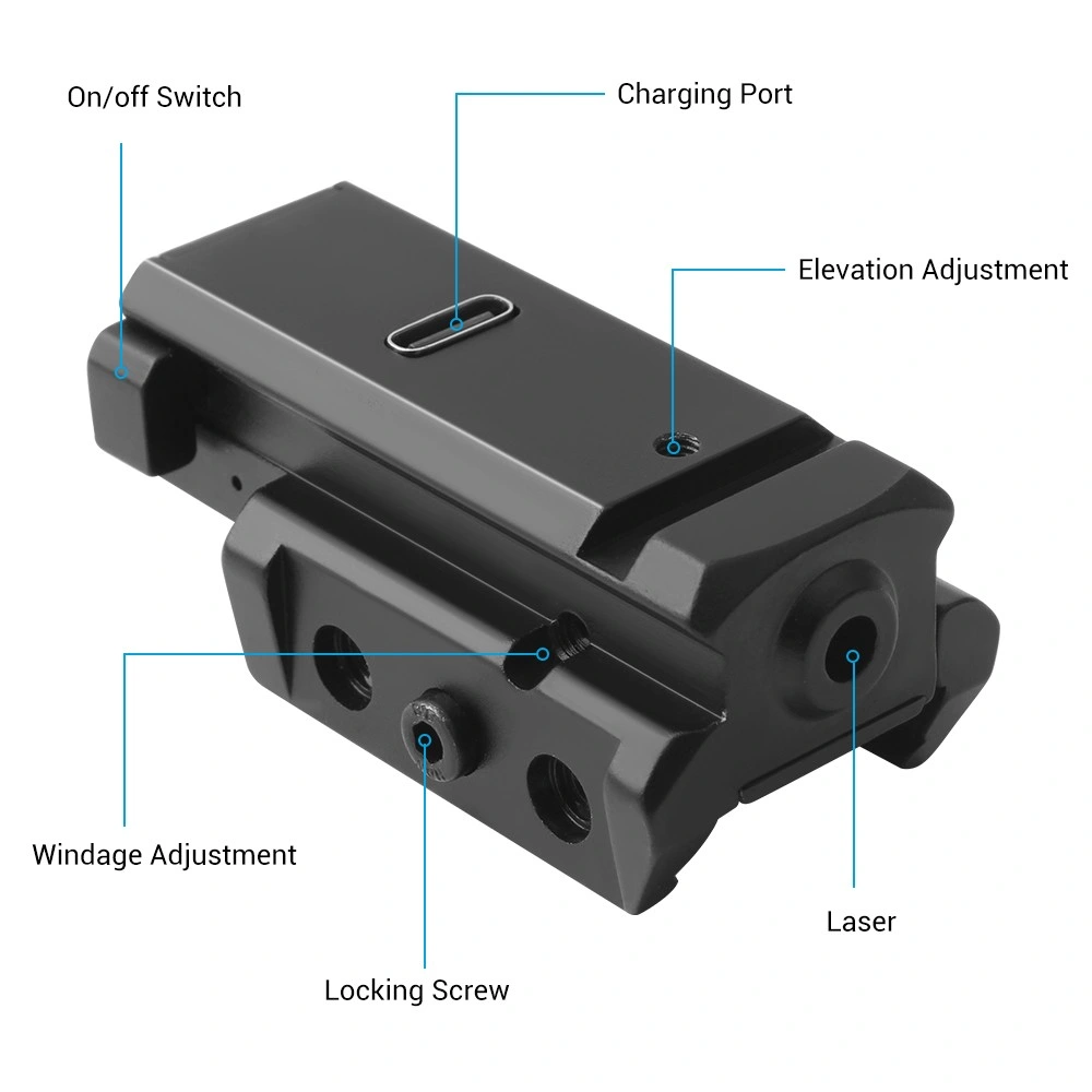 Tactical Rechargeable Red/Green/Blue DOT Laser Sight Pointer