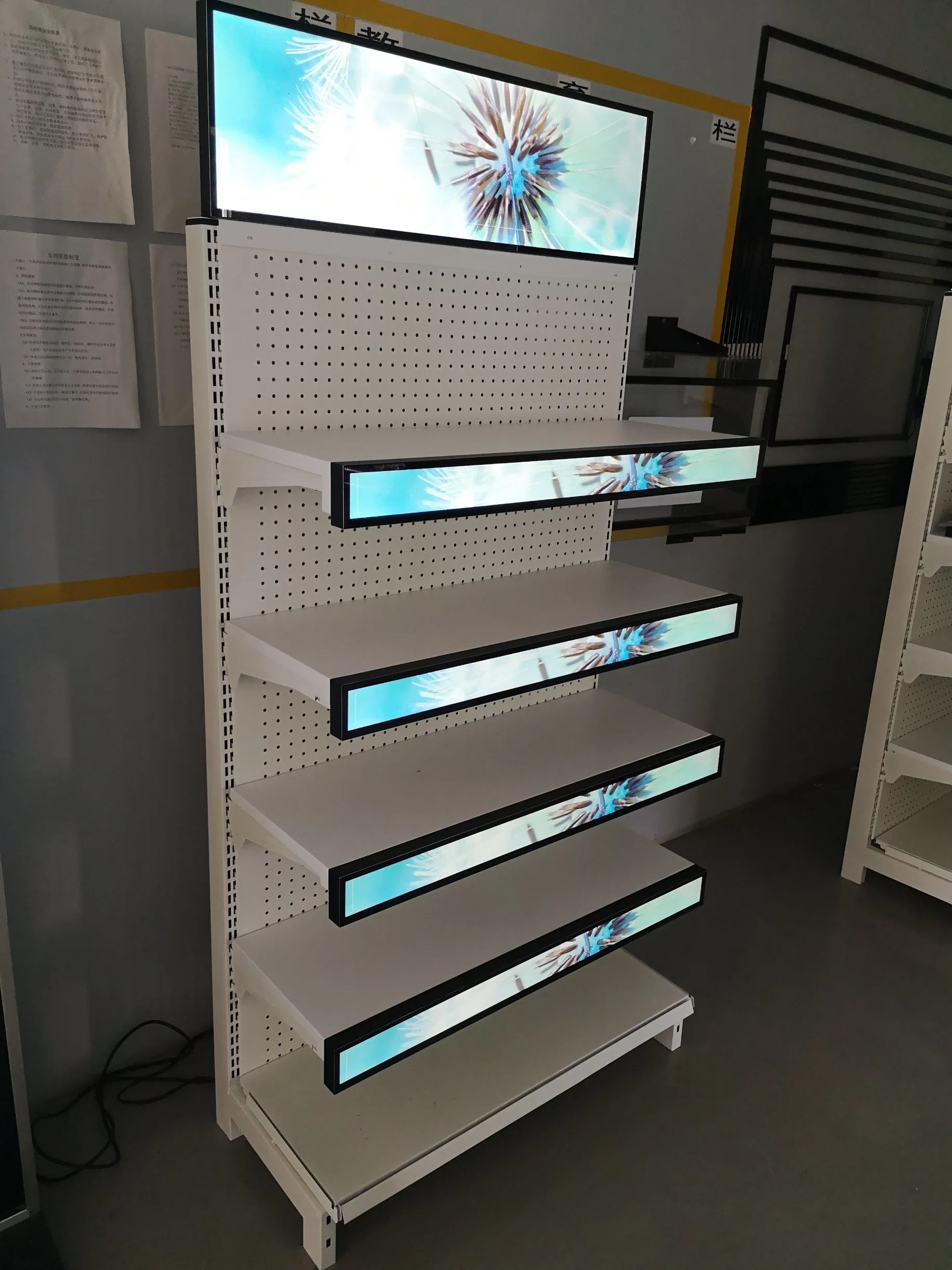 24 Inch Video Shelf Screen Indoor Shop Mall Retail Price Tag Digital LCD Shelf Display