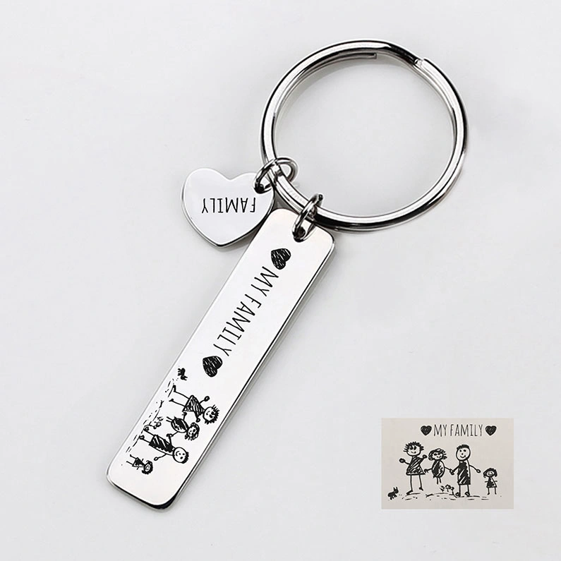 Bar Custom Chaveiro de metal personalizada gravada para presentear Boyfiend Key Ring