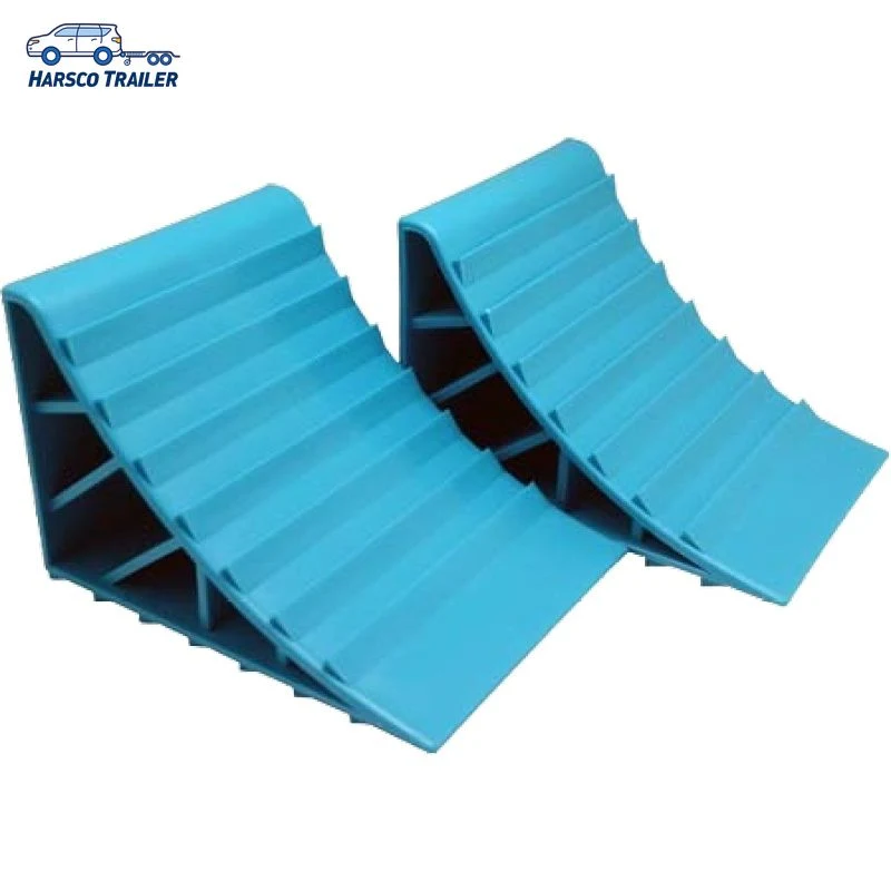 Blue Plastic Truck RV Car Trailer Caravan Parking Wheel Chocks