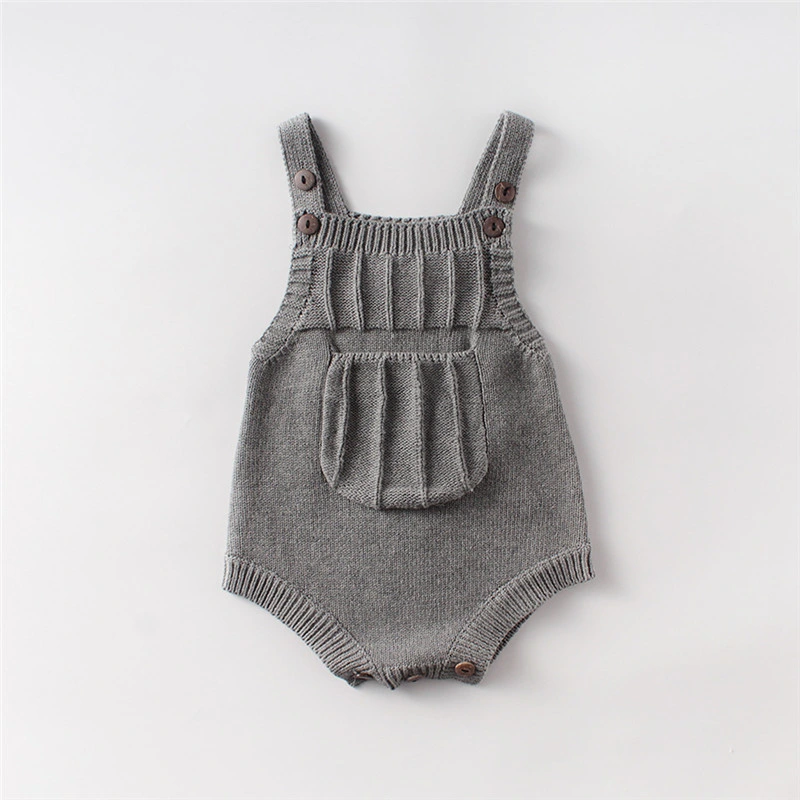 Baby Girls Boys Sleeveless Romper Jumpsuit 0-24m Baby Knitting Rompers Cute Overalls Newborn Kids Comfortable Sweater