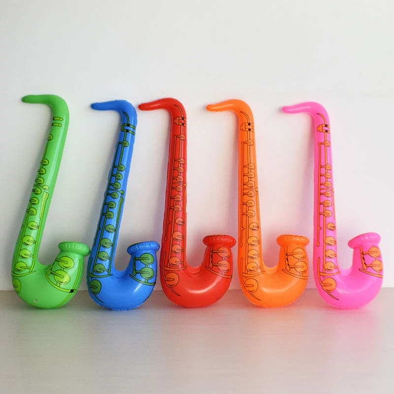 Modèles d'explosion européens et américains Simulation instrument de musique saxophone gonflable Protection de l'environnement des jouets PVC gonflable pour enfants