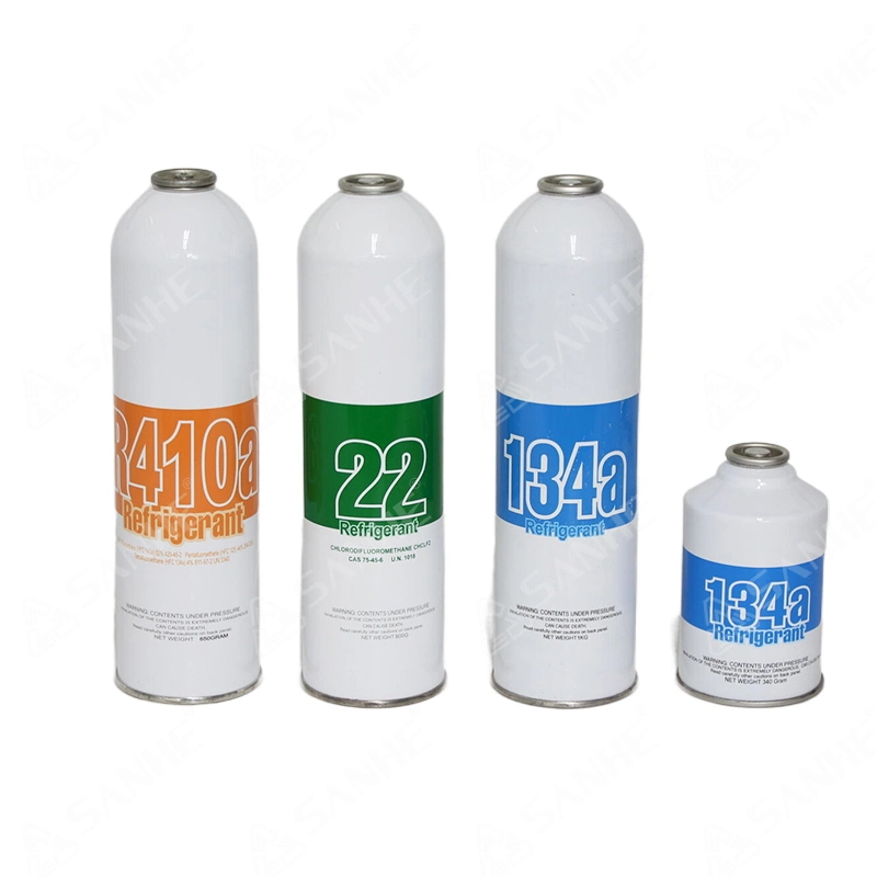 Venta en caliente botella de 99,9% de pureza botella de gas refrigerante R134A 6,8kg