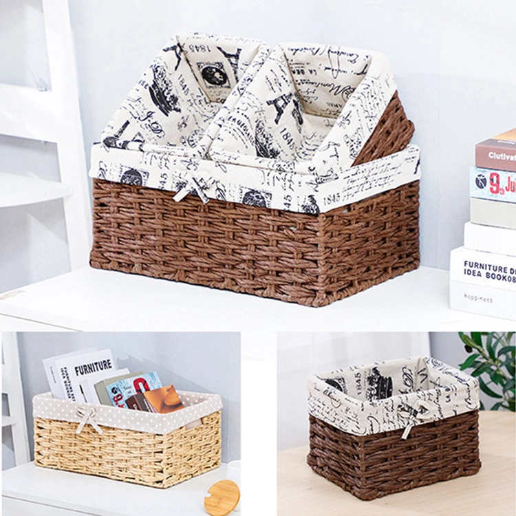 Woven Basket Desktop Toys Sundry Snacks Food Decorative Storage Baskets