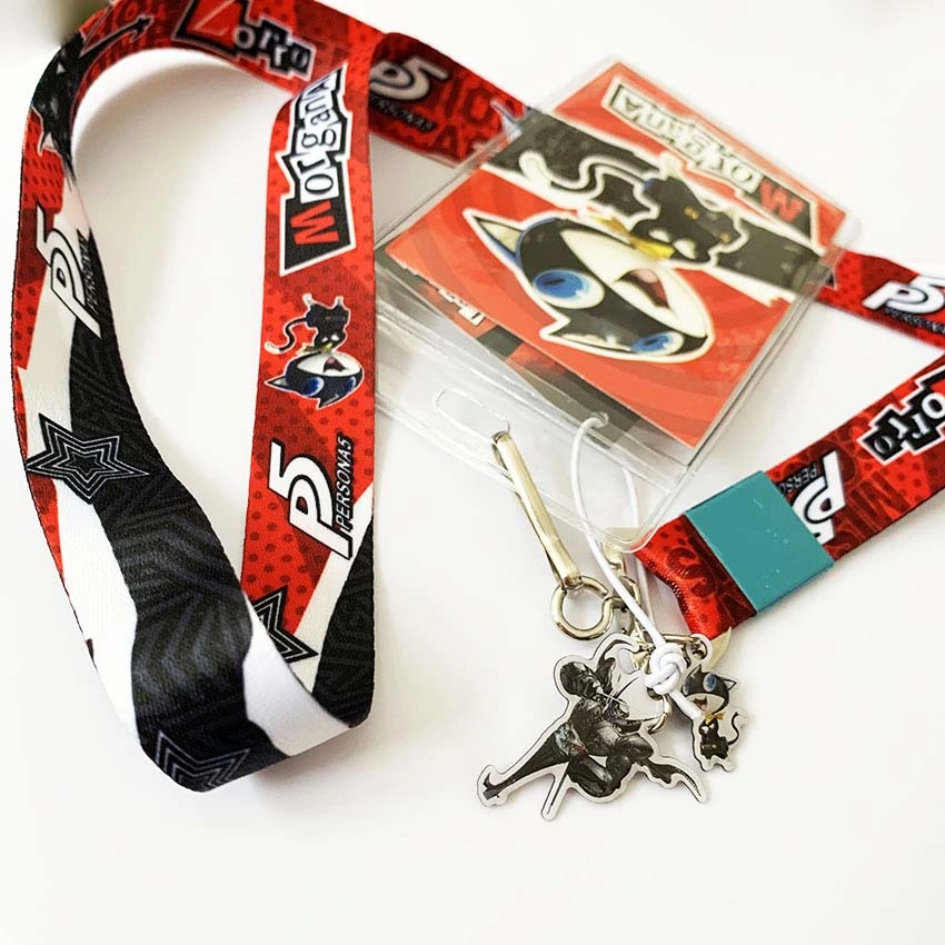 Custom Logo ID Card Holder Sublimation Neck or Wrist Nylon Lanyard for Office Medal