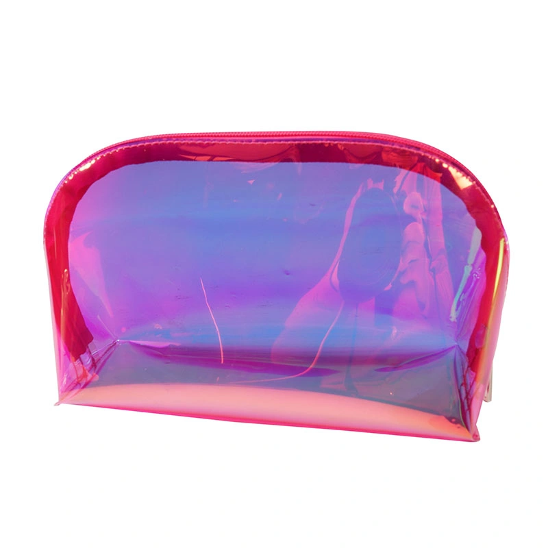 Colored OEM TPU Shiny Beauty Female Promotion Wash Bathroom Make up Pouch Cosmetic Bag Bolsa Multiusos Modella