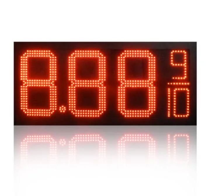 888 9/10 USA Wireless Control Single Red LED Gas Station Display