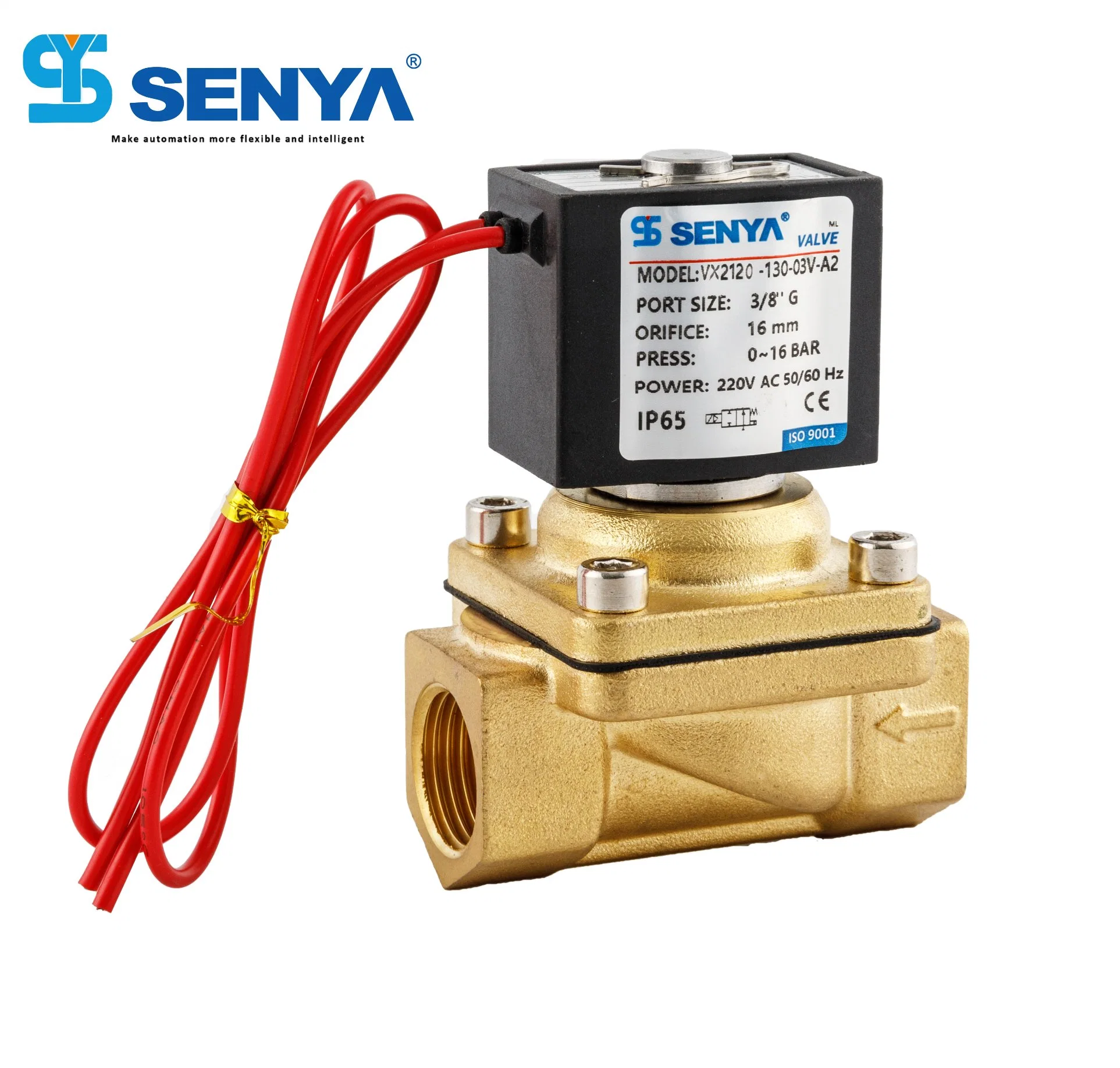 Senya Pneumatic VX2120 Serie el control de flujo de trabajo de aplicación en la válvula de alta temperatura 2/2 Formas Electroválvula de aire acondicionado Industrial