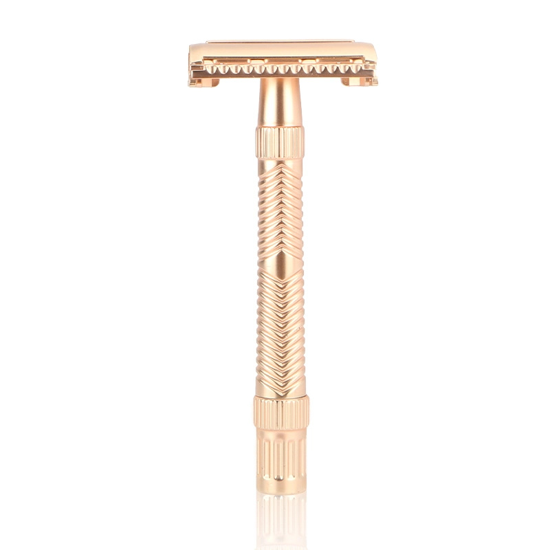 Metal Handle Butterfly Open Safety Razor Unisex Shaving Safety Razor