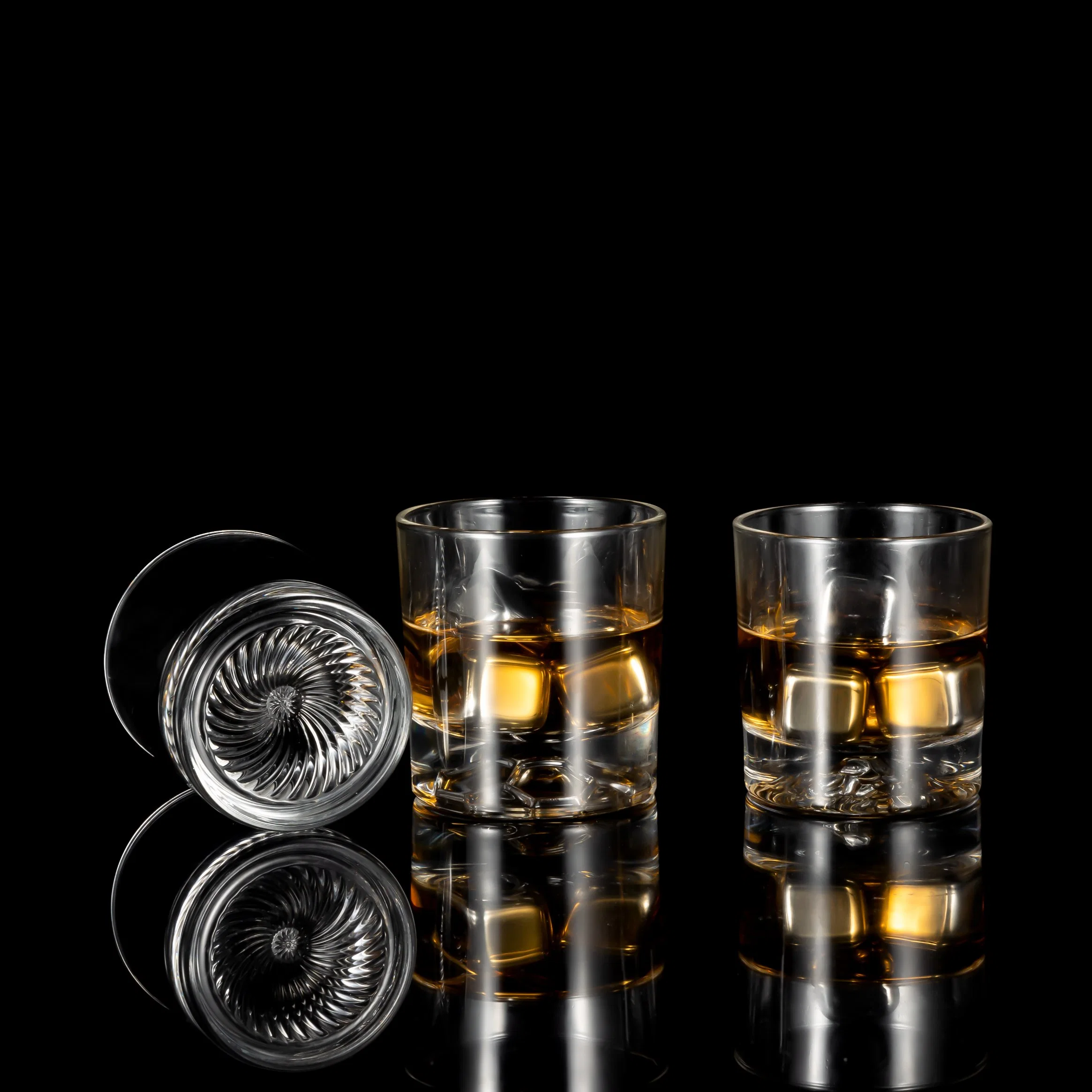 Vidrio de borosilicato de alta Plaza clara 3 Piezas Set decantador de Whiskey.