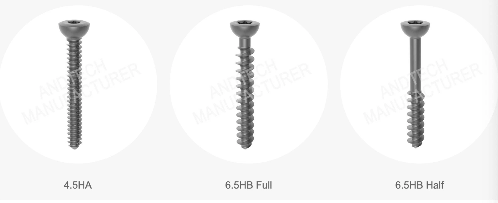 Titanium Non-Locking Screw for Trauma Locking Plate Fixation