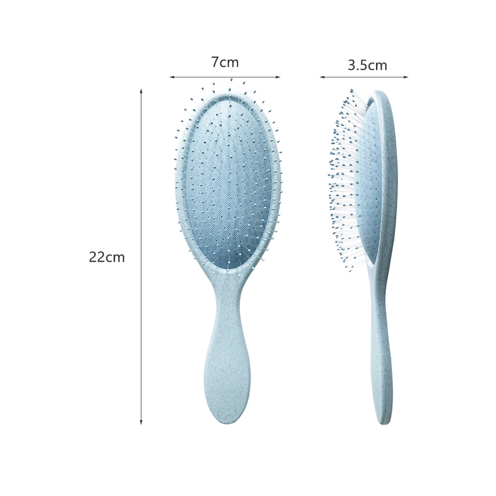 Paja de trigo ecológica Cojín de mango del cepillo de masaje cepillo para el cabello secado