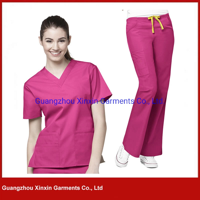 Scrubs Wholesale/Supplier Greys Anatomy Short Sleeve Womens Uniforms Scrub Sets Clothes (H132)