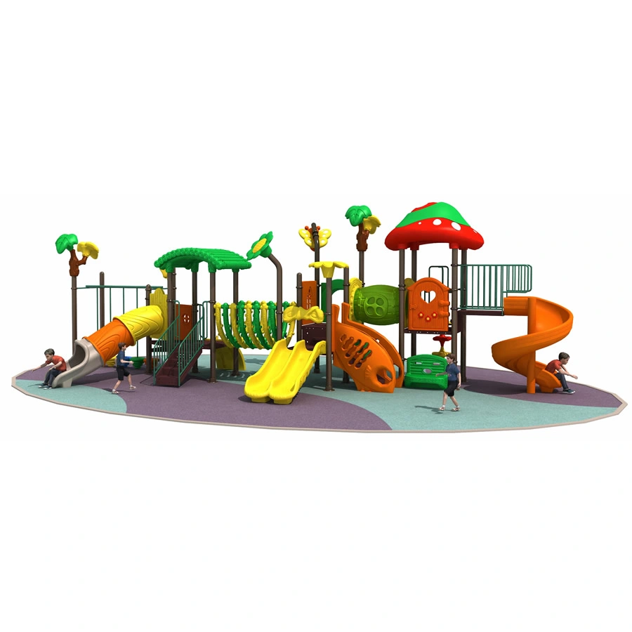 Manufacturer Outdoor Playground Equipment Fantastic Children Play Plastic Slide Structure Set