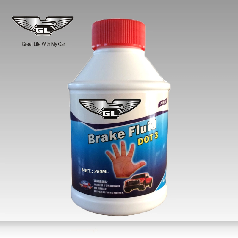 250ml Plastic Bottle Synthetic DOT3 Brake Fluid