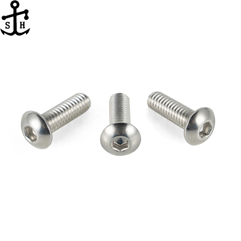 Hot Sale Carbon Button Stainless Steel Machine Hex Socket Pan Head Screw