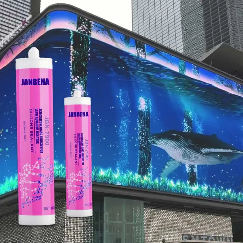 Indoor Living Room and Restaurant Super Large Frameless Glass Fish Tank Structural Quick-Drying Acid Sealant Fixed Glass Adhesive Waterproof and Explosion-Proof