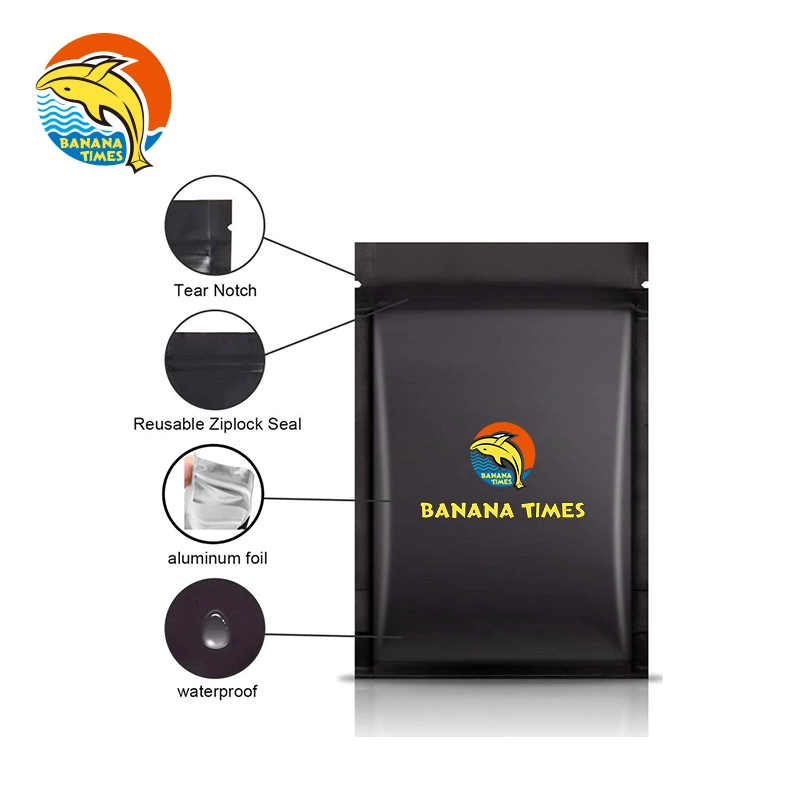 Branded Logo Printed Customized Heat Seal Resealable Stand up Plastic Smell Proof Packaging Mylar Bag with Zipper