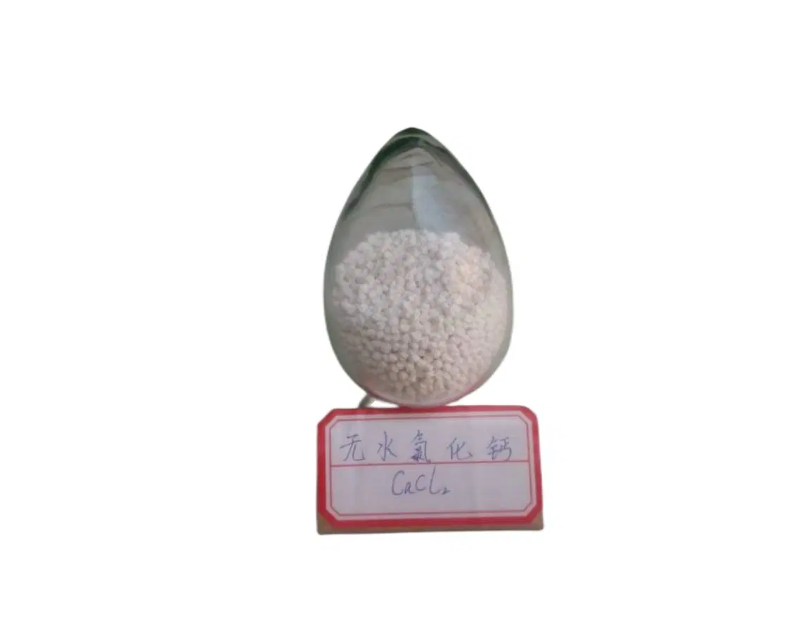 China Fornecedor de cloreto de cálcio anidro Cacl2 Pelotas granular branco