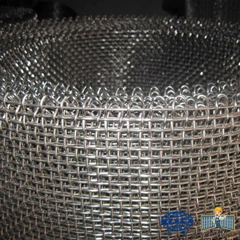 Durable Stainless Steel Plain Weave Square Hole Crimped Wire Mesh Products