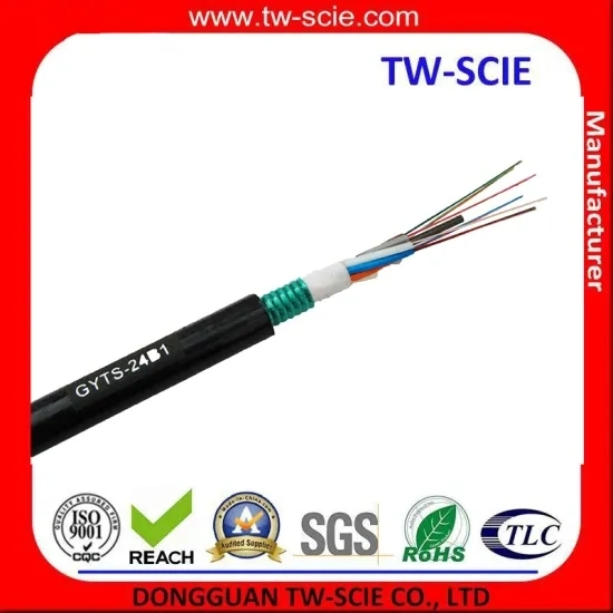 12, 24, 48 Core Om3 GYTS Manufacturer Outdoor Armored Fiber Optical Cable