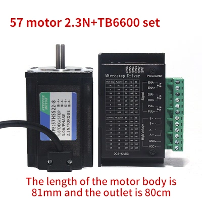 57byg250c Tb6600 2,3n. M L82mm 6,35mm Kit de controlador de motor paso a paso de eje único