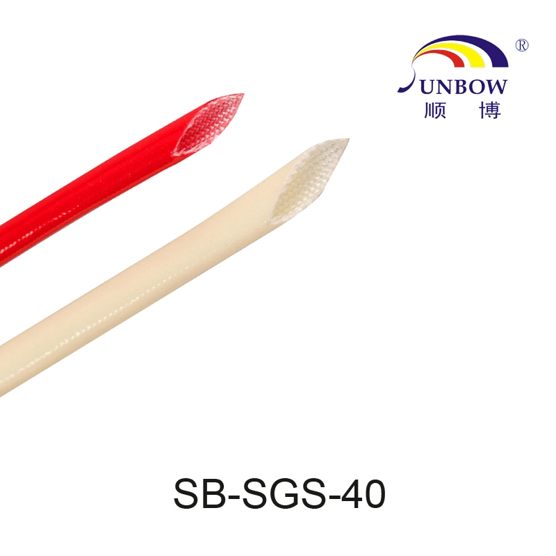 Sunbow 4kv isolamento elétrico de fios tubo de fibra de vidro revestido a silicone