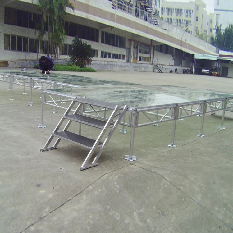 Aluminum Portable Modular Outdoor Event Moving Wood Truss Stage Equipment for Concert Show