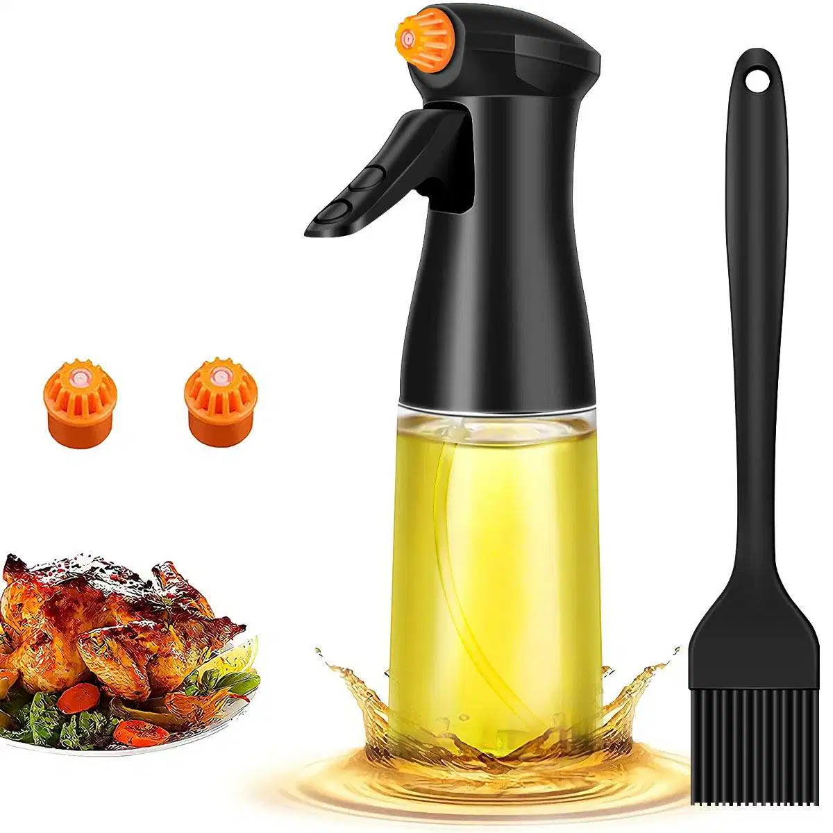 New Arrival Kitchenware 200ml Oil Spray Bottle Durable Cooking Oil Plastic Bottle