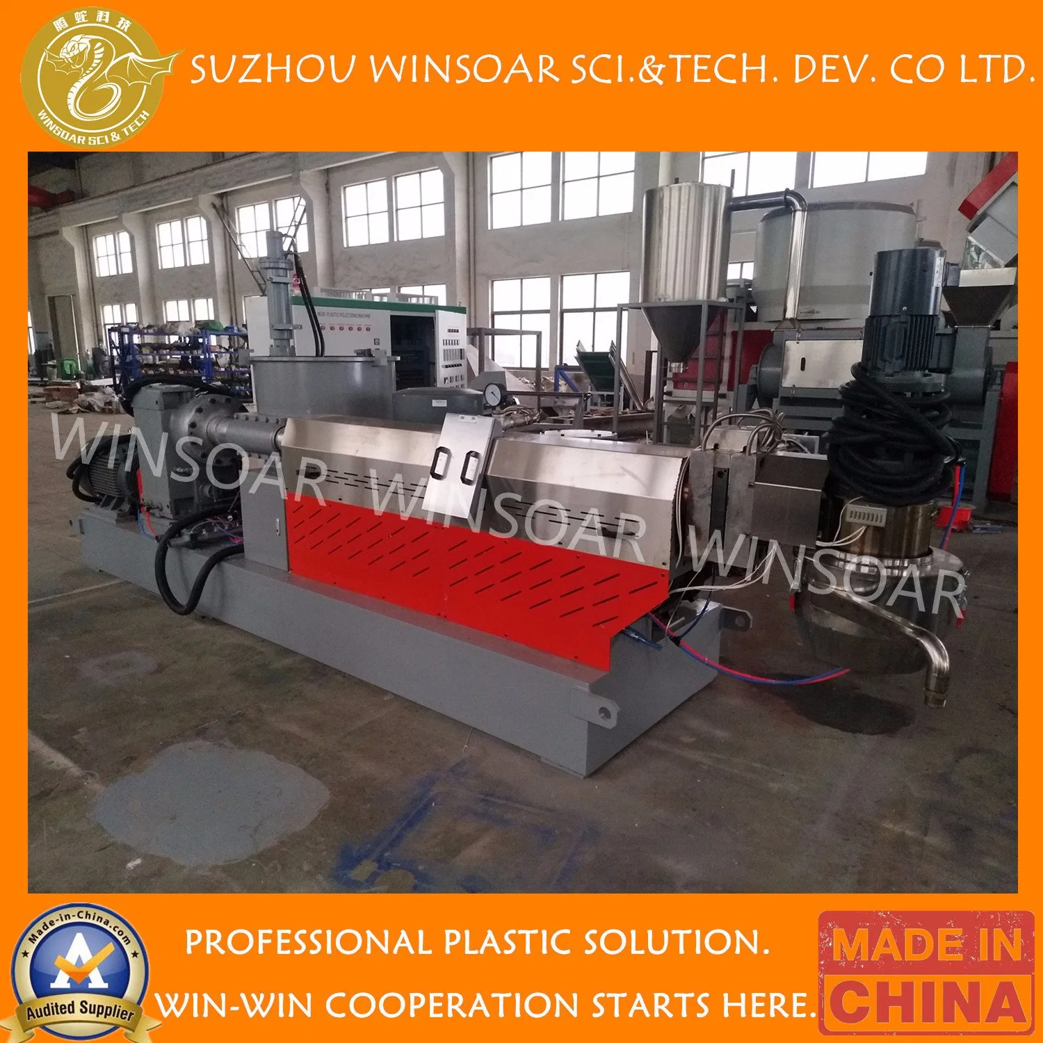 Water Ring Die Face Cutting Plastic PP Woven Bag Scraps Flakes Granules Pellets Recycling Extruder Making Machines