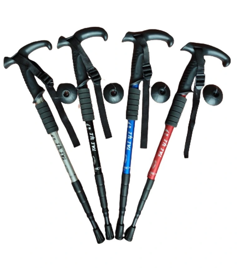 Outdoor Walking Stick Trekking Poles Walking Cane Ultralight Aluminium Alloy Stick Alpenstock