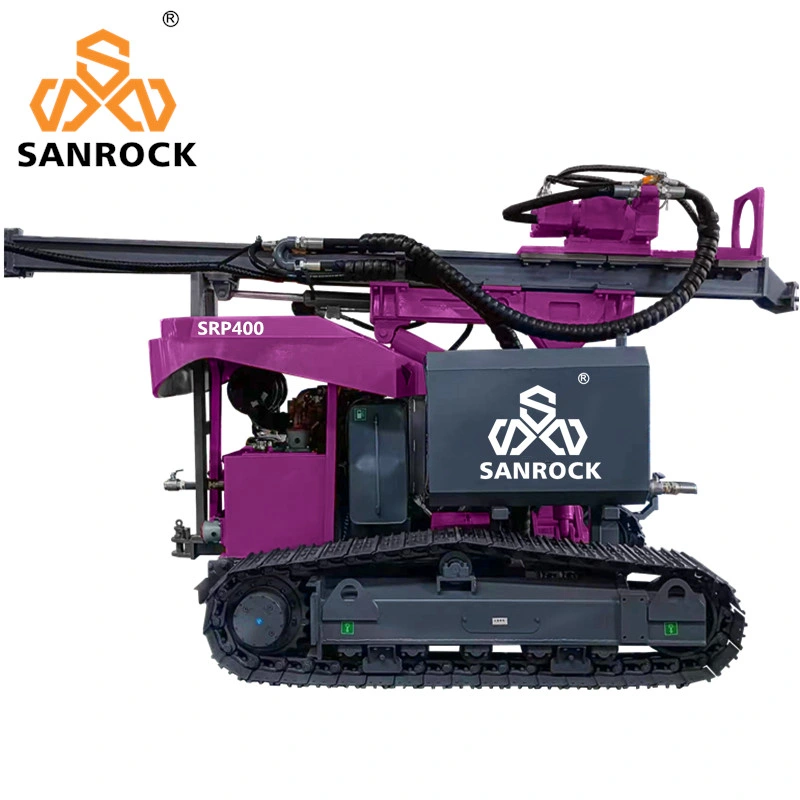 Sanrock Pile Drilling Machine Fotovoltaica Crawler hidráulica helicoidal Solar Pile Conductor
