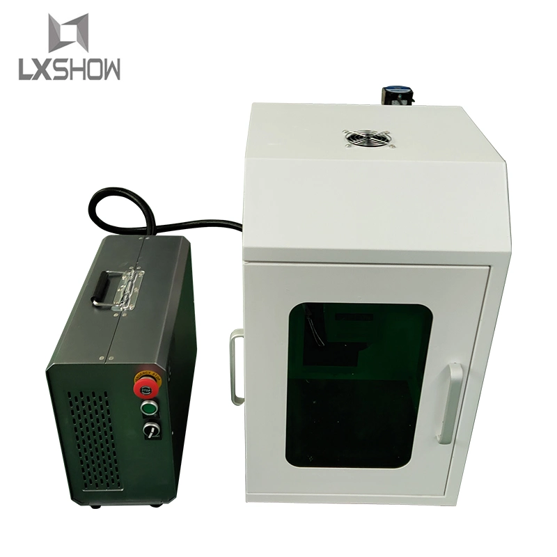 Desktop Mini Economical Cabinet Enclosed Dynamic Focusing Fiber Laser Marking Machine for Ring Ear Tag