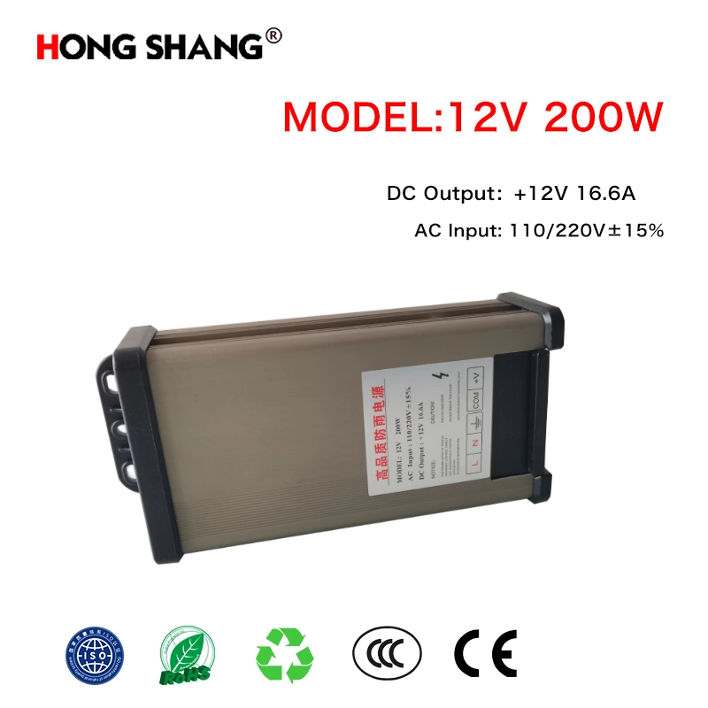 Waterproof Advertising Light Box Adapter AC110/220V DC+12V Transformer 16A Power Supply Switch Power Supply