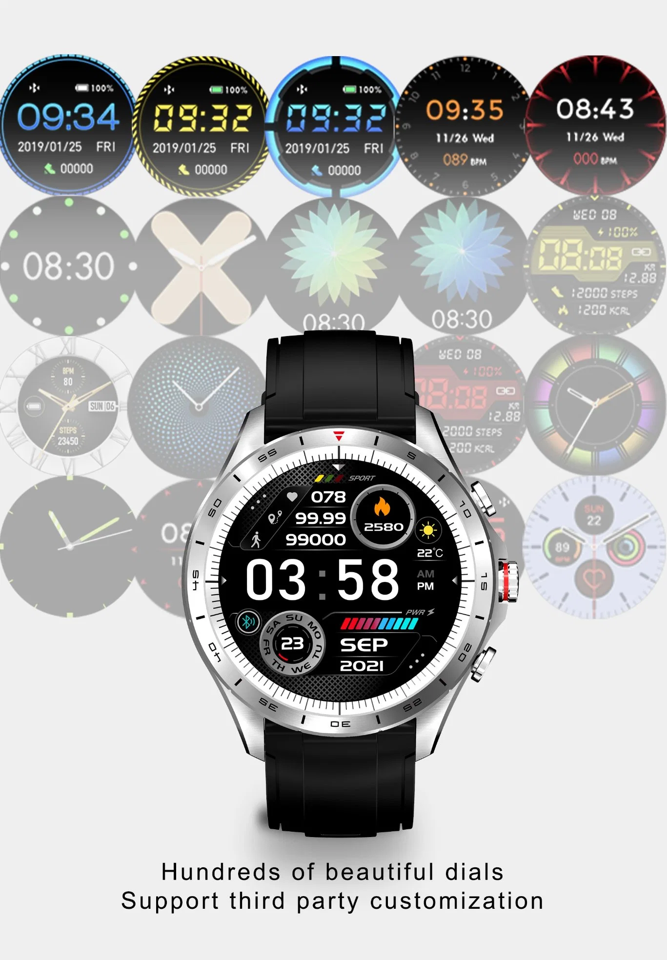 Reproductor de música de moda 2022 Smart Watch Automatic Reloj para hombres, mujeres