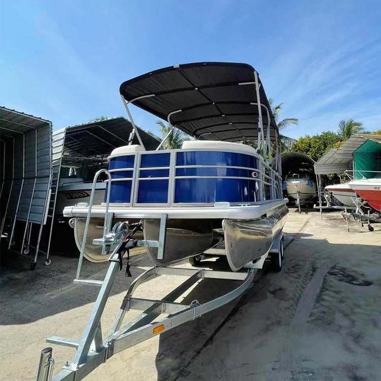 Kinocean 24 Fuß Große Wettbewerbsfähige Preise Aluminium Luxus Pontoon Boote Zum Verkauf