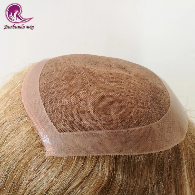 5X5 Top Quality Human Hair Toupee with Mono Lace PU Round/Hair Pieces