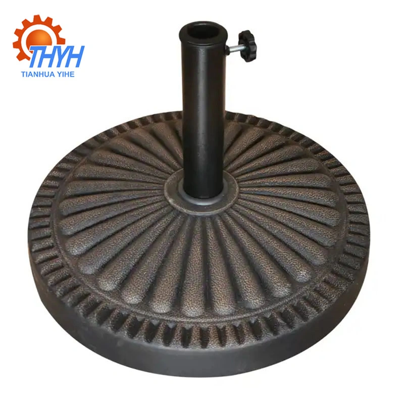 Customized Fade Resistant Waterproof Fabric Deluxe Hanging Cantilever Patio Bases Outdoor Furniture Umbrella Base Stand