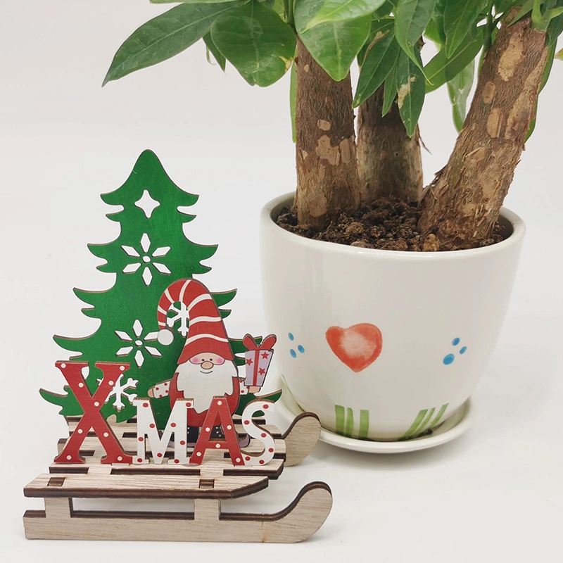 Décorations de Noël créatives en bois à faire soi-même - Puzzle en bois - Cadeau pour enfants.