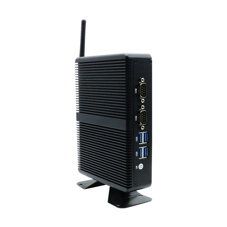 Le moins cher Mini PC sans ventilateur Intel Celeron 2955U CPU avec 2 connecteurs RJ45 Giga LAN 2 mini-ordinateur COM RS232