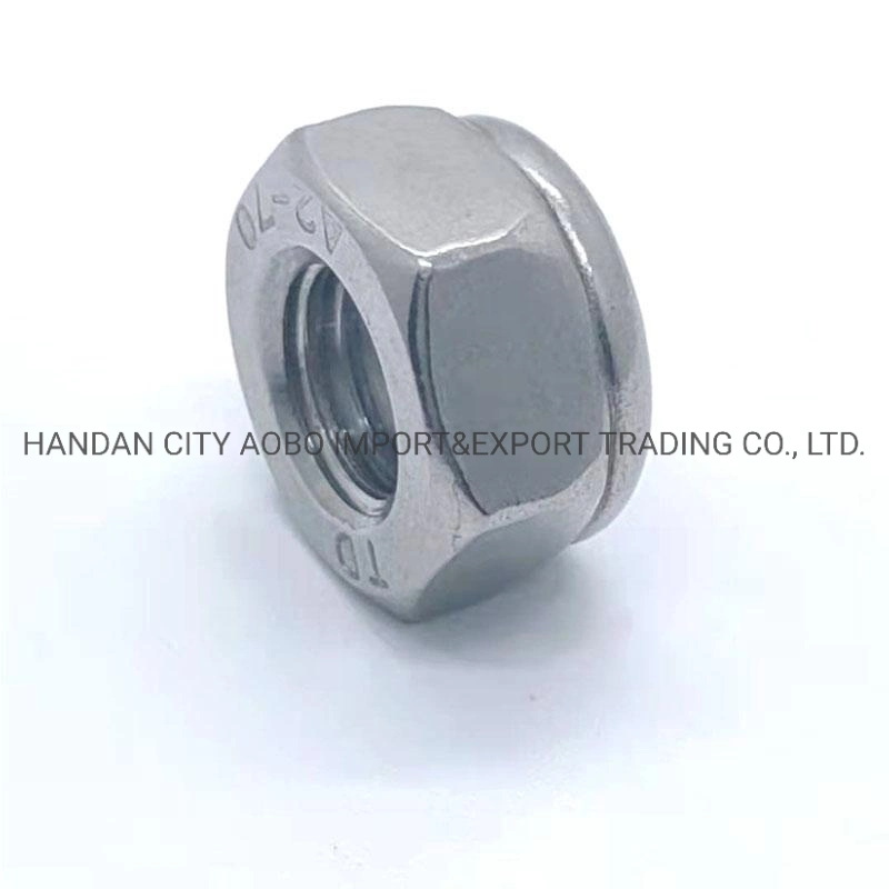 Hardware DIN 985 Nylon Insert Lock Nut Hex Lock Nut A2/A4 Stainless Steel Nut