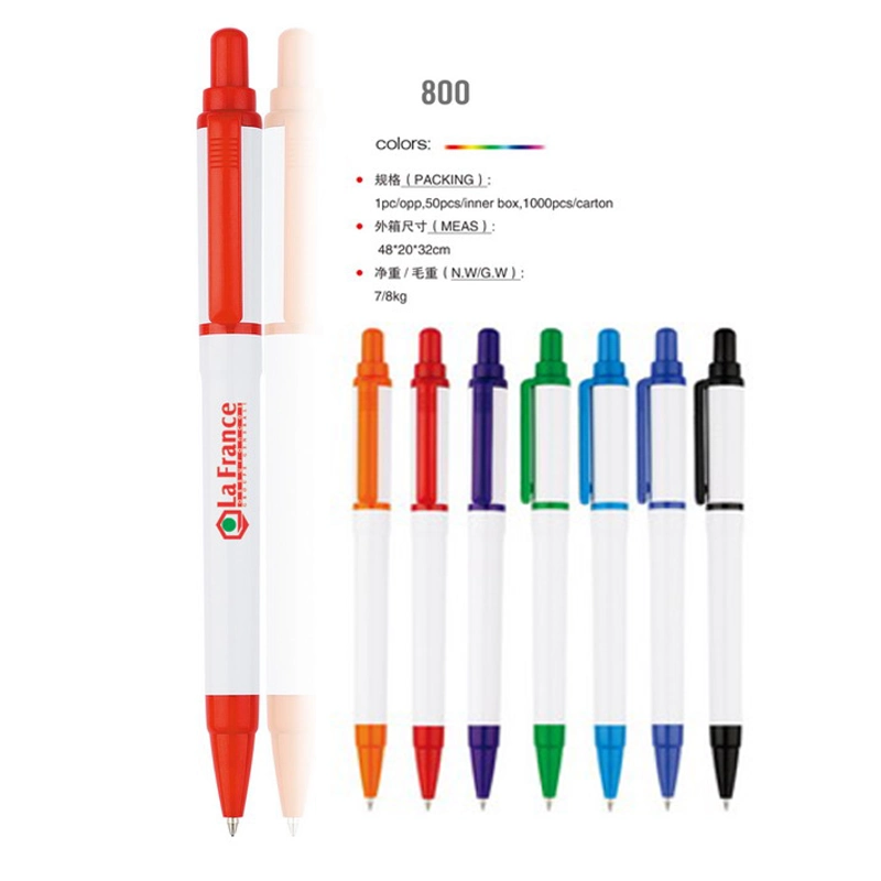 Plastic Ballpen, Office Supply Stationery Pen, Advertising Ballpoint Pen, Ballpen with Custom Logo, Promotional Ball Pen