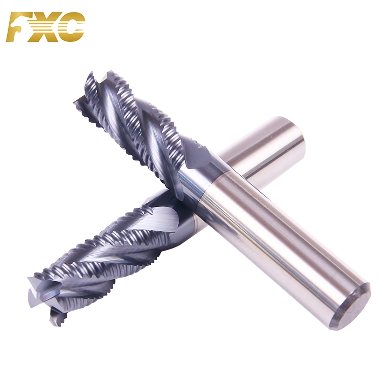 Solid Carbide 4 Flutes Roughing End Mill Cutting Tool for CNC Machine Tools