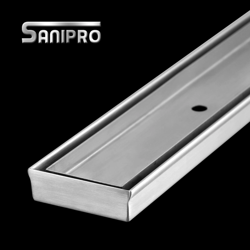 Sanipro Modern Balcony Toilet Bathroom Anti Odor Shower Channel Wedge Wire Grate Floor Drain Stainless Steel Linear Drains