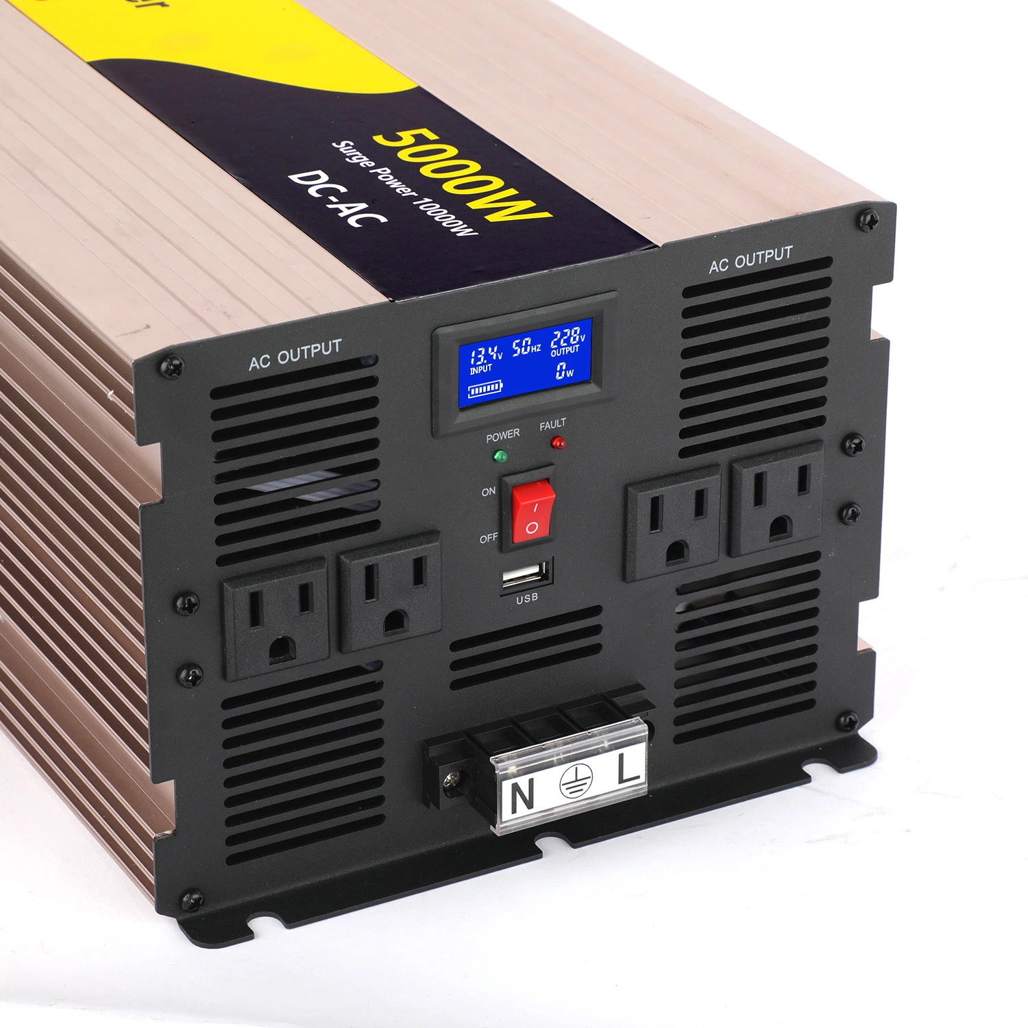 4000W/4kw 4000 Watt 12V/24V/48V DC to AC 110V/120V/220V/230V Pure Sine Wave Solar Power Inverter