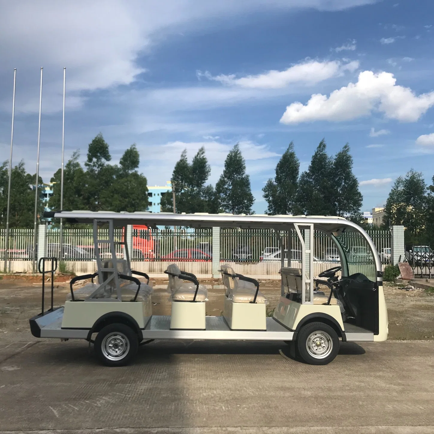 Autiskid piso de borracha do vidro do tipo sanduíche com segurança, a baixa velocidade, fácil de lidar com passeios turísticos Tourist Club Car (LT-S14)